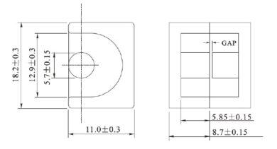 Patron Core EP17, PC44 AL=160nH gap, set